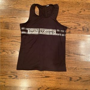 Burn Boot Camp Silver Logo Tank Size Small - like new